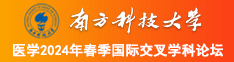 国产大鸡吧狂操日女人南方科技大学医学2024年春季国际交叉学科论坛